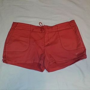Nike shorts. Red. Cotton.